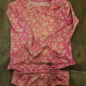 Lilly Pulitzer Kids Swim Suit Set in Pink and White